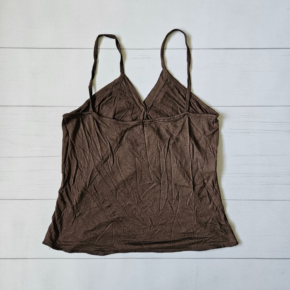 Y2k Euro Cami Top Brown Boho Cropped - Small - Picture 3 of 5